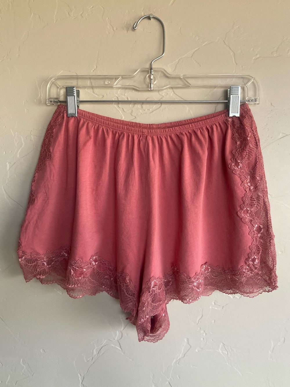 Victoria’s Secret Intimates Cotton Lace Sleep Shorts Dusty Peach Rose
